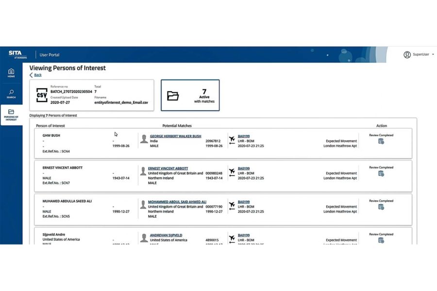 Rastreo de contactos en el sector aéreo.