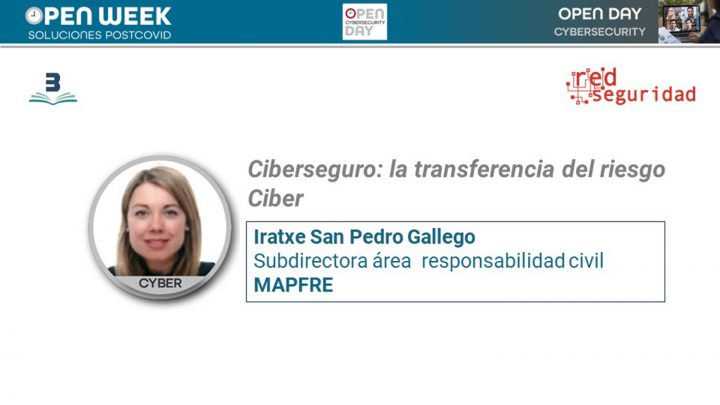 Iratxe San Pedro Gallego, subdirectora área responsabilidad civil de Mapfre. Cybersecurity Open Day 2020