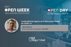 Jairo Alonso, IACS Security Consultant de S21Sec. Cybersecurity Open Day 2021.