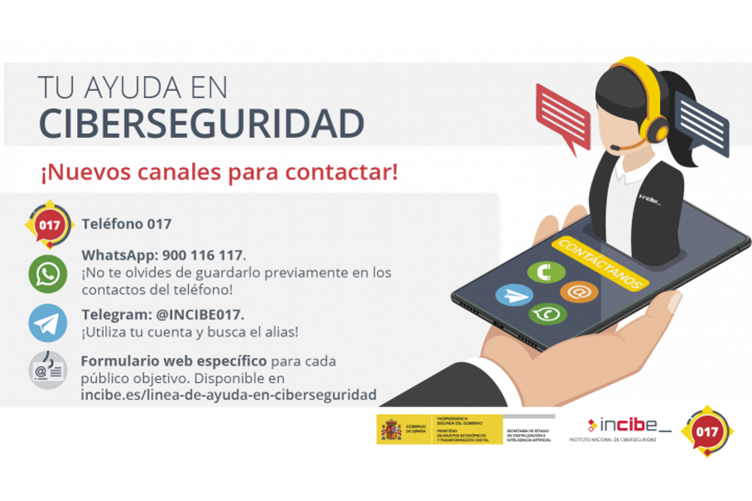 línea de ayuda en ciberseguridad 017_WhatsApp y Telegram