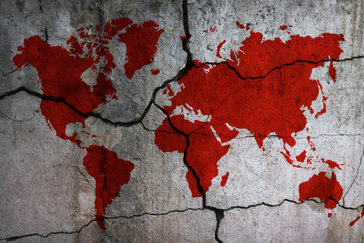 Concepto de inestabilidad geopolítica a nivel global.