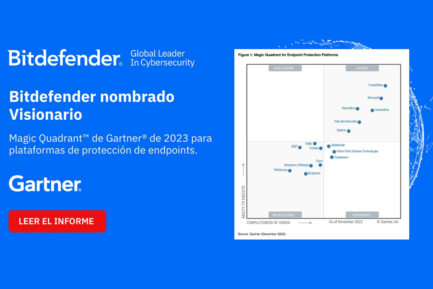 Bitdefender logra ser visionario en el Magic Quadrant™ de Gartner