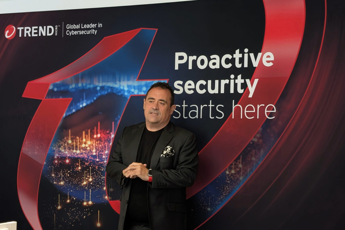 Antonio Abellán, 'country manager' de Trend Micro Iberia, en el acto de apertura del nuevo 'hub' estratégico de la compañía en Barcelona.