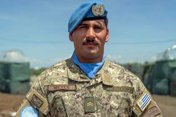 El sargento uruguayo Matías Reyes de Naciones Unidas